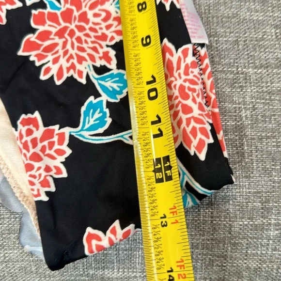 Vanilla Beach Women's Large Black Floral Bikini ruffles - Picture 6 of 14